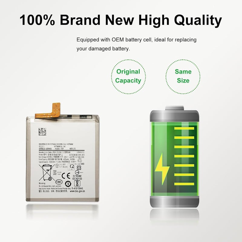 MAXSHARKS New Upgraded Battery for Galaxy A71 5G, EB-BA907ABY Replacement Battery Compatible with Samsung A71 5G, with Repair Tools & Instruction - Image 3